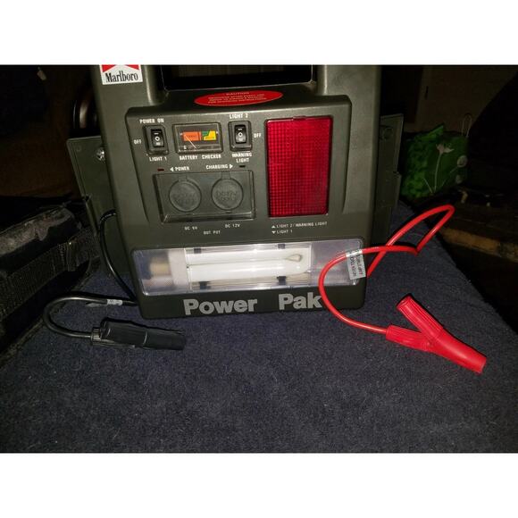 VTG 1990s Marlboro Unlimited Power Pak Booster Jumper Battery Pack w/ Cables - Picture 4 of 6